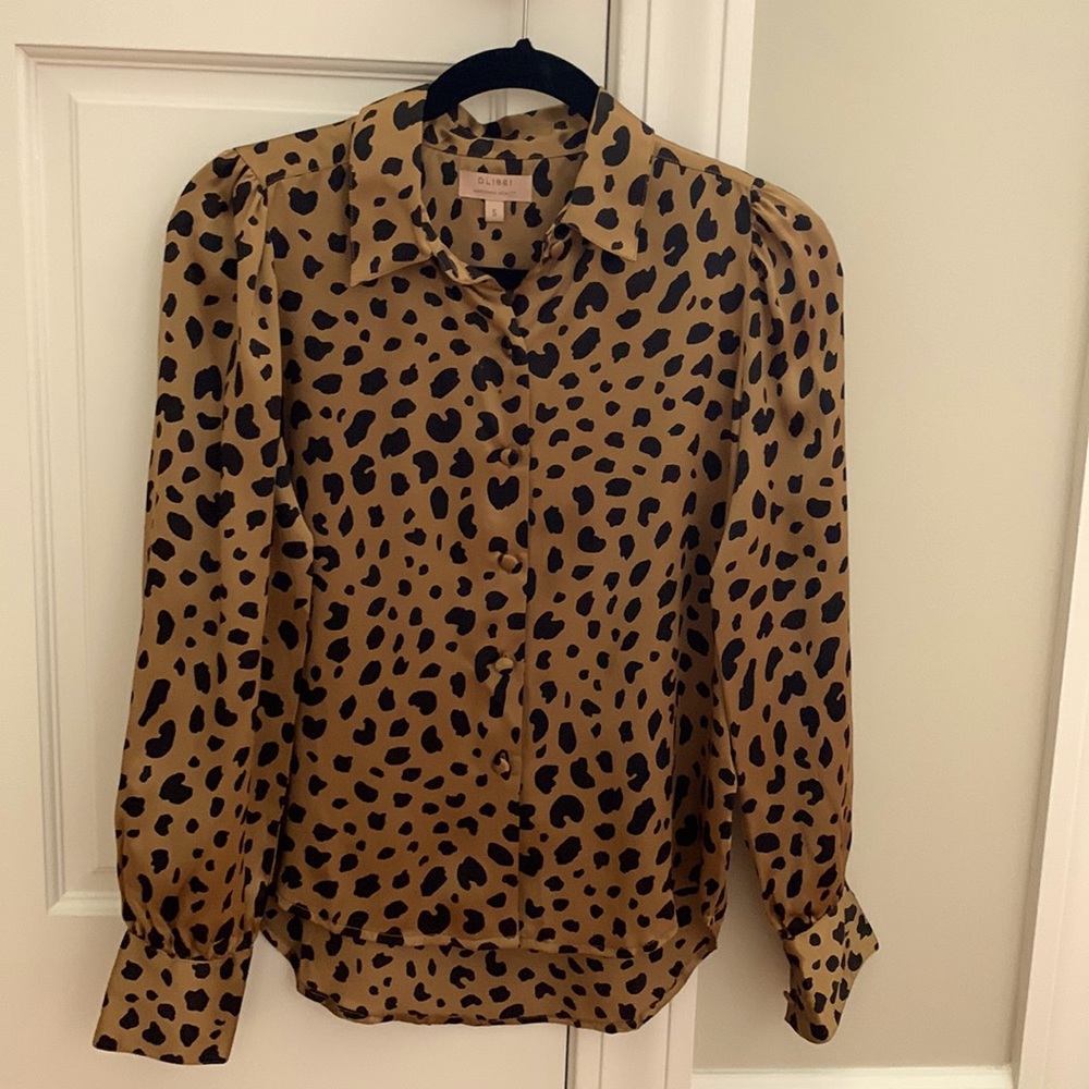 DL1961 x Marinna Hewitt leopard silk blouse